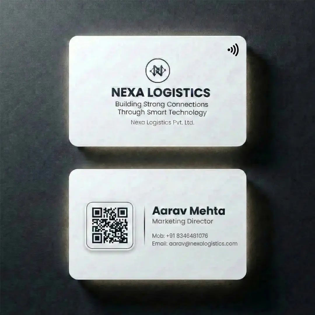 TapBizCard White NFC Smart Business Card – Tap to Share Contact Instantly